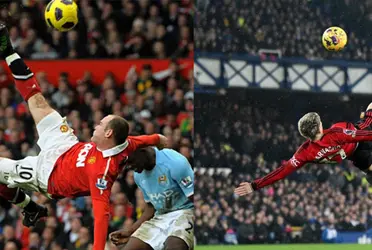 El asombroso gol del argentino abrió el camino para la cómoda victoria del Manchester United ante el Everton, que peligra en el descenso